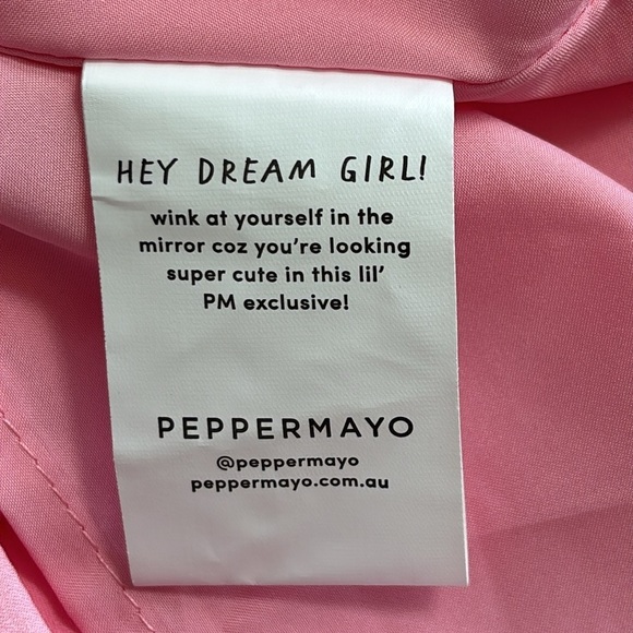 Peppermayo Pink Satin Halter Mini Slip Dress Size 6 - Picture 6 of 14